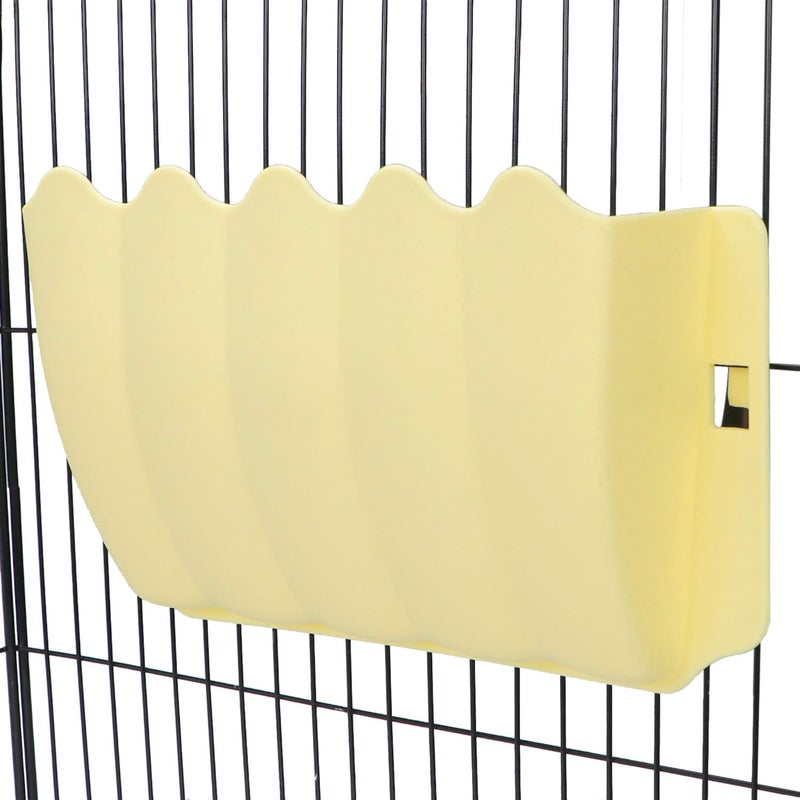 Litewoo Rabbit Hanging Hay Feeder Rack Guinea Pig Mess-Free Dispenser Hay Bowl Manger Rack Wall-Mounted for Small Pets Rat Chinchilla Ferret Squirrel Cage Accessories (Yellow) - Image 5